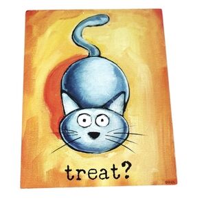 Noelle Dass Wooden Art Picture Cat Treat